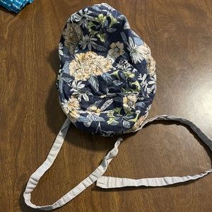 Blue Flowered Scrub Cap